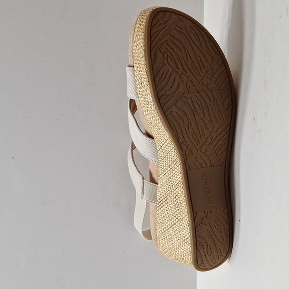 Life Stride NEW Soft System Danita Cream Platform Wedge Comfort Sandal Size 9 - Picture 7 of 10